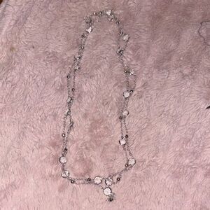 Chic Silver Crystal Necklace